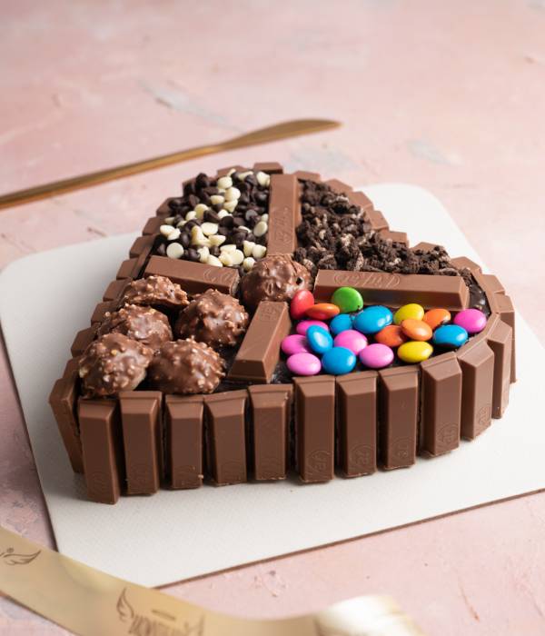 Heart Unlock Brownie Cake